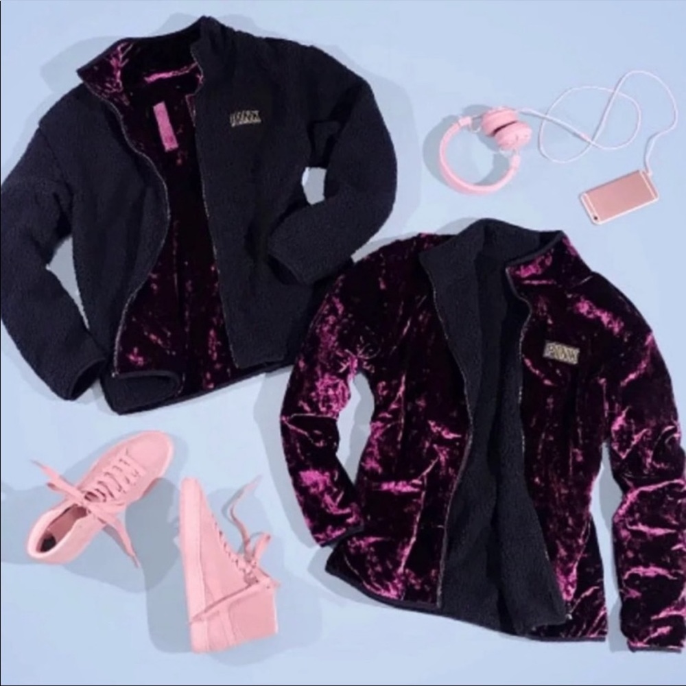PINK reversible bomber jacket